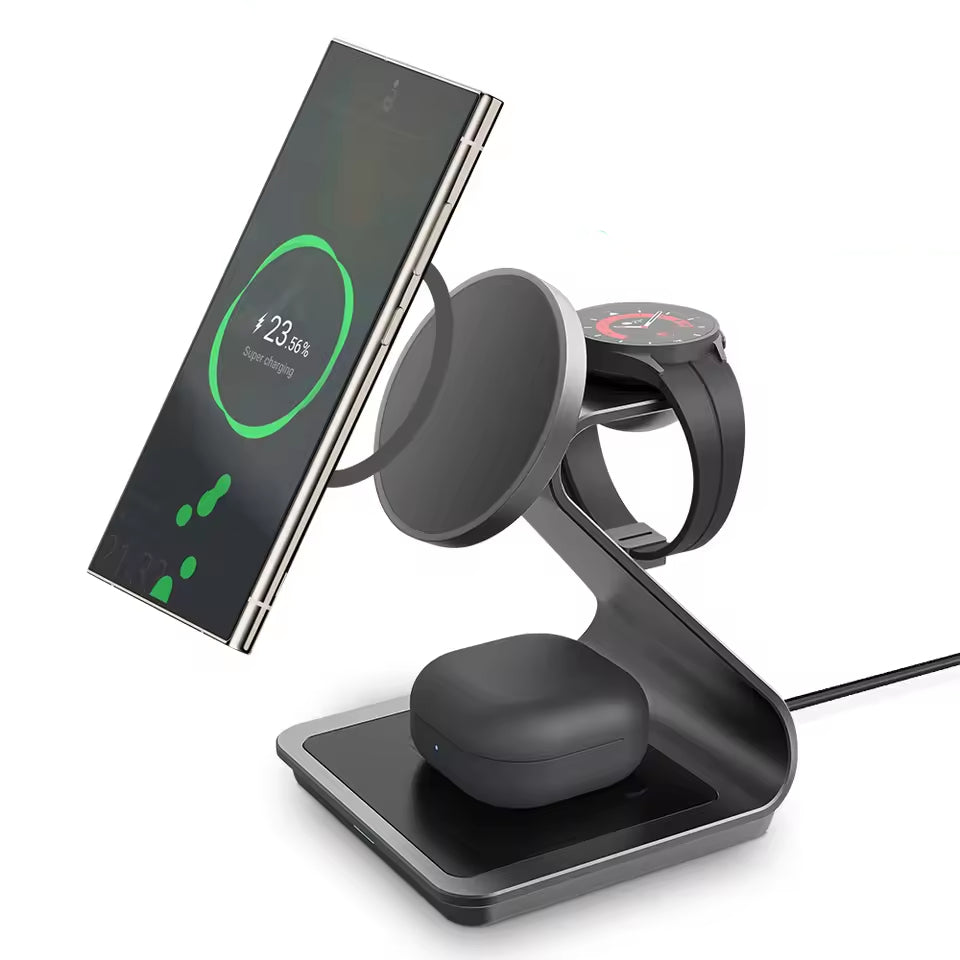 **Magnetische Kabellose Ladestation 3-in-1 – Effizientes Laden für Samsung Geräte** 1