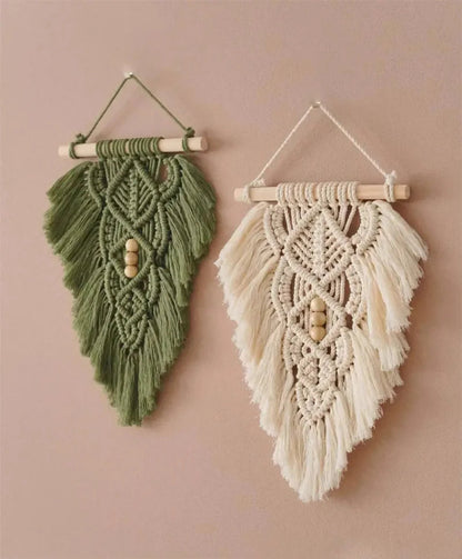 **Makramee Blatt Wandteppich aus Baumwolle** – Ein Hauch von Bohème-Charme für Ihr Zuhause 5
