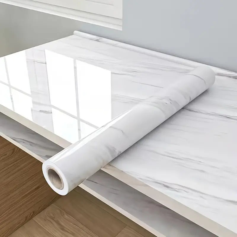 Marmor Aluminiumfolien Tapete – Elegante Küchenlösung Für Hygiene 0