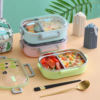 Mehrfarbige Edelstahl Lunchbox – Stilvoll Und Praktisch Für Unterwegs 0