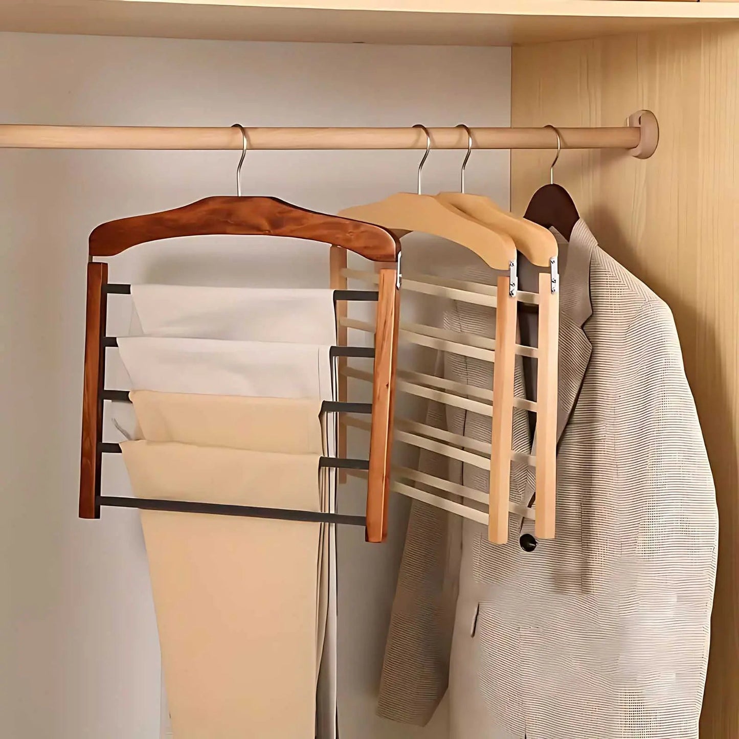 Mehrstufiger Kleiderbügel Aus Holz Varden – Platzsparende Lösung Für Ihren Kleiderschrank 2