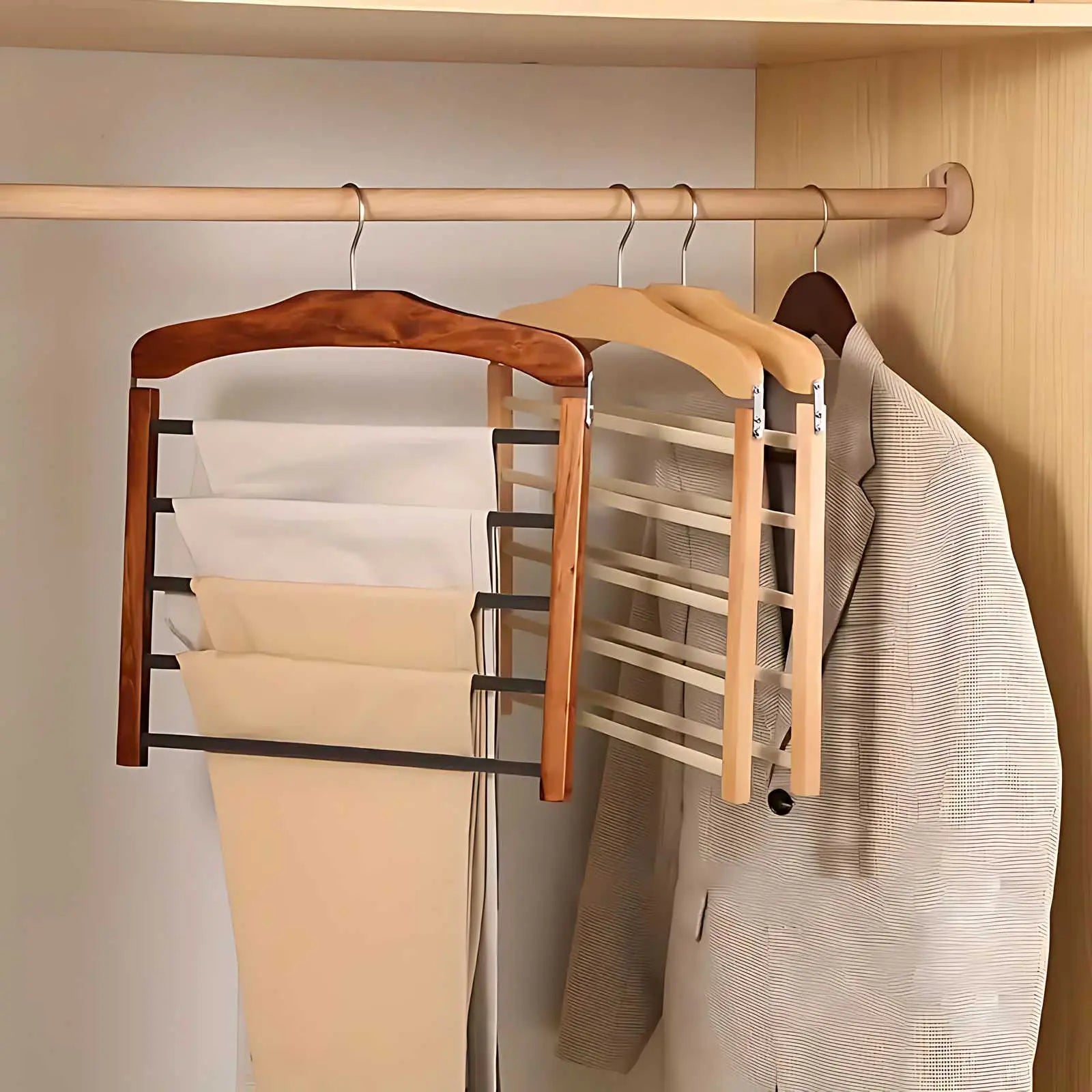 Mehrstufiger Kleiderbügel Aus Holz Varden – Platzsparende Lösung Für Ihren Kleiderschrank 2