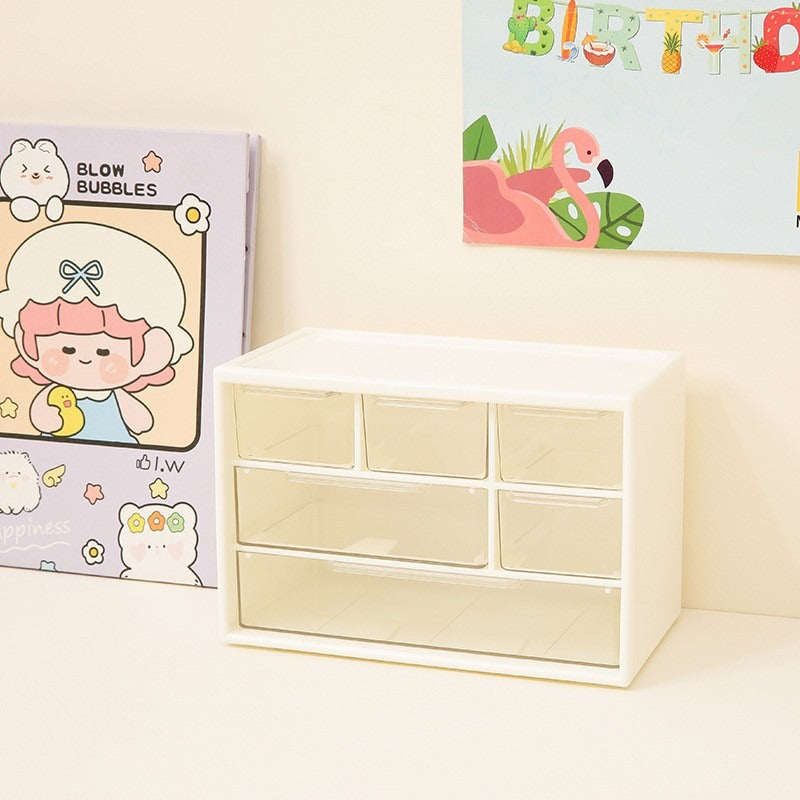 Mini Desktop Aufbewahrungsbox Mit Sechs Fächern – Praktische Ordnung Für Ihren Schreibtisch 0