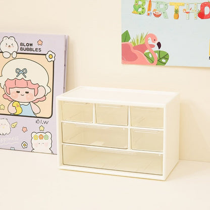 Mini Desktop Aufbewahrungsbox Mit Sechs Fächern – Praktische Ordnung Für Ihren Schreibtisch 0