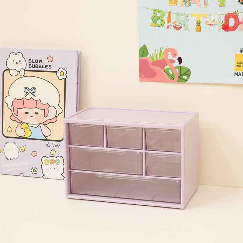 Mini Desktop Aufbewahrungsbox Mit Sechs Fächern – Praktische Ordnung Für Ihren Schreibtisch 6