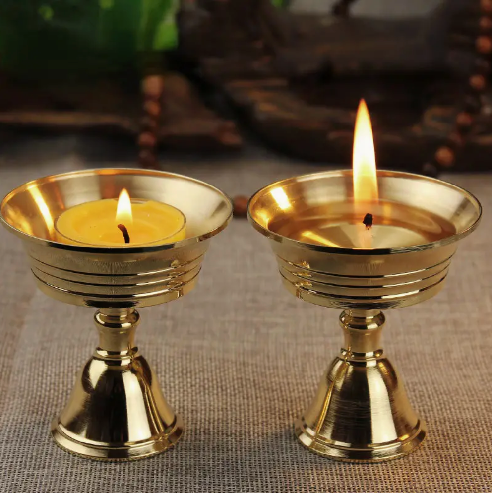 Mini Ghee-Lampe Aus Messing – Perfekt Für Meditation Und Puja 0