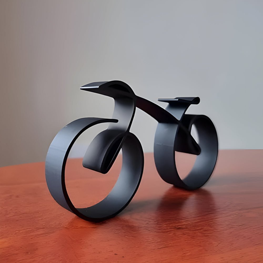 Minimalistische Fahrradskulptur Aus Metall – Dynamische Eleganz Für Ihr Zuhause 0
