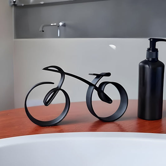 Minimalistische Fahrradskulptur Aus Metall – Dynamische Eleganz Für Ihr Zuhause 1