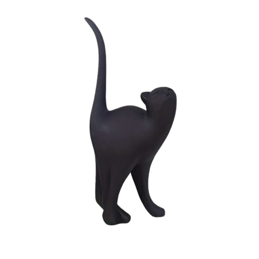 Minimalistische Katzenstatue Aus Kunstharz – Beruhigende Eleganz Für Ihr Zuhause 1