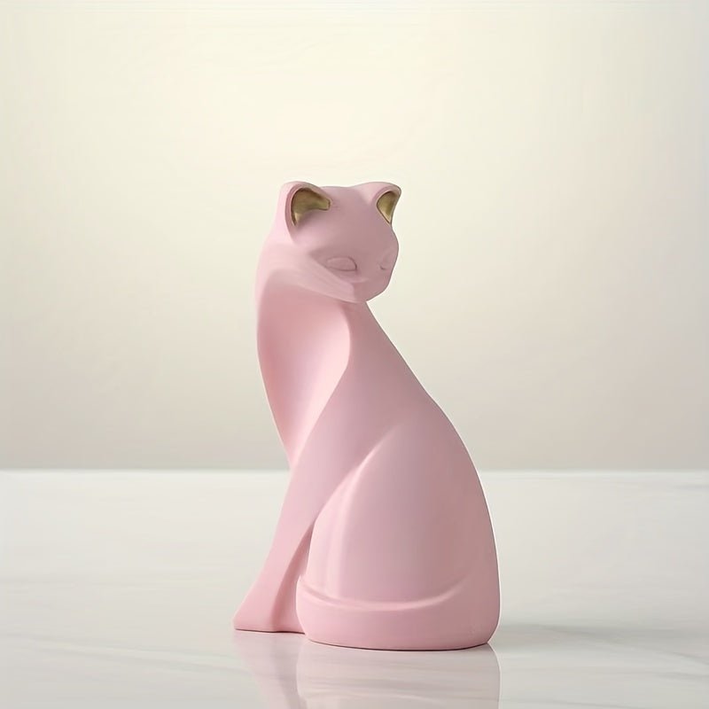 Minimalistische Katzenstatue Aus Kunstharz – Beruhigende Eleganz Für Ihr Zuhause 3