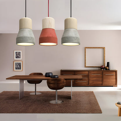 MixTint Pendelleuchte Beton Mit Holz – Urbane Eleganz Für Gemütliche Räume 2