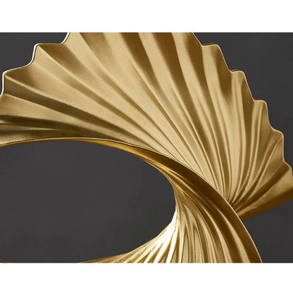 Moderne Abstrakte Skulptur Gold – Stilvolles Kunstwerk Für Ihr Zuhause 1