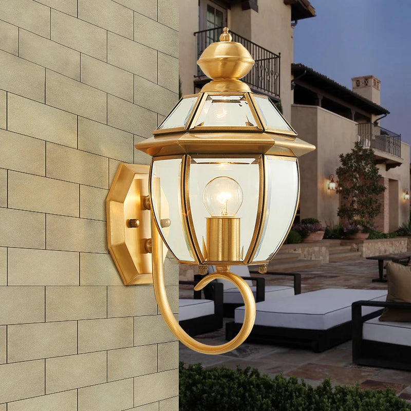 Moderne Außenwandlampe – Elegantes Kupferdesign mit Stil 1