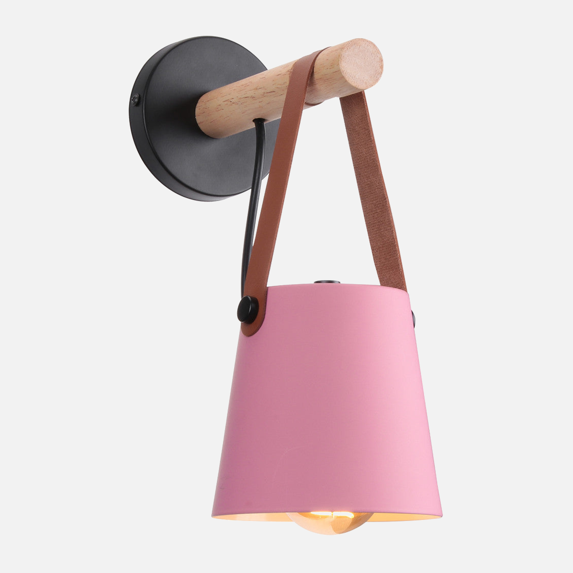 Moderne Wandlampe Holz Mit Lederriemen – Elegantes Licht Für Ihr Zuhause 10