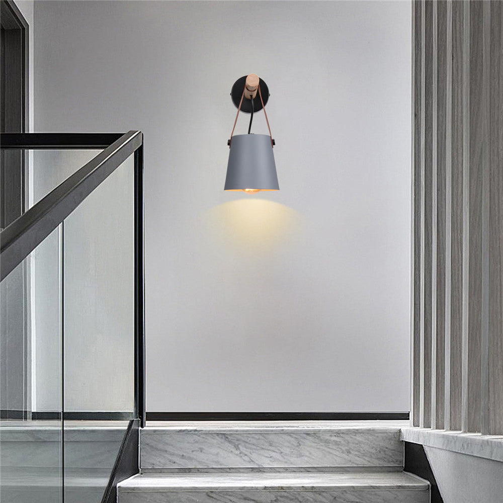 Moderne Wandlampe Holz Mit Lederriemen – Elegantes Licht Für Ihr Zuhause 8