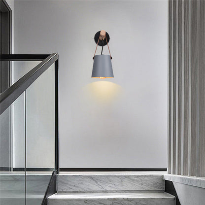 Moderne Wandlampe Holz Mit Lederriemen – Elegantes Licht Für Ihr Zuhause 8
