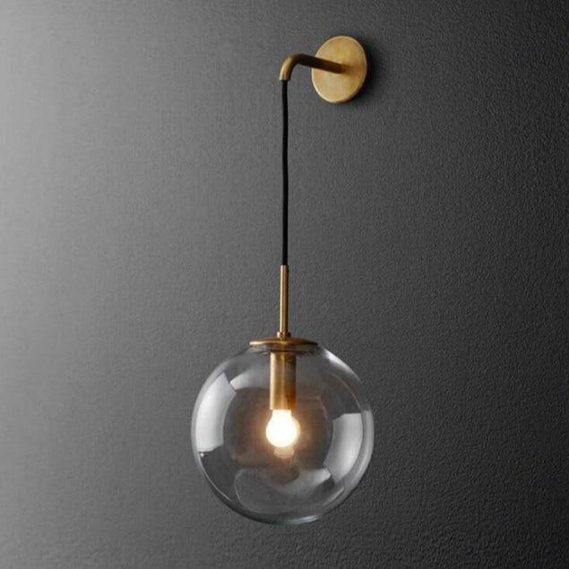 Moderne Wandleuchte Mit Hängender Glaskugel – Einladendes Licht Für Ihr Zuhause 0