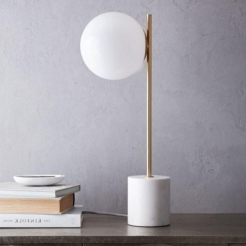 Moderne Weiße Tischlampe Mit Marmorsockel – Elegantes Licht Für Ihr Zuhause 0