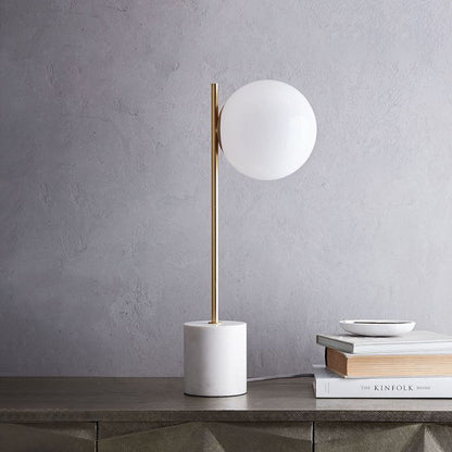 Moderne Weiße Tischlampe Mit Marmorsockel – Elegantes Licht Für Ihr Zuhause 1