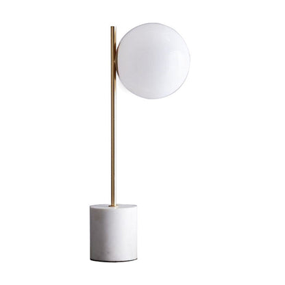 Moderne Weiße Tischlampe Mit Marmorsockel – Elegantes Licht Für Ihr Zuhause 2