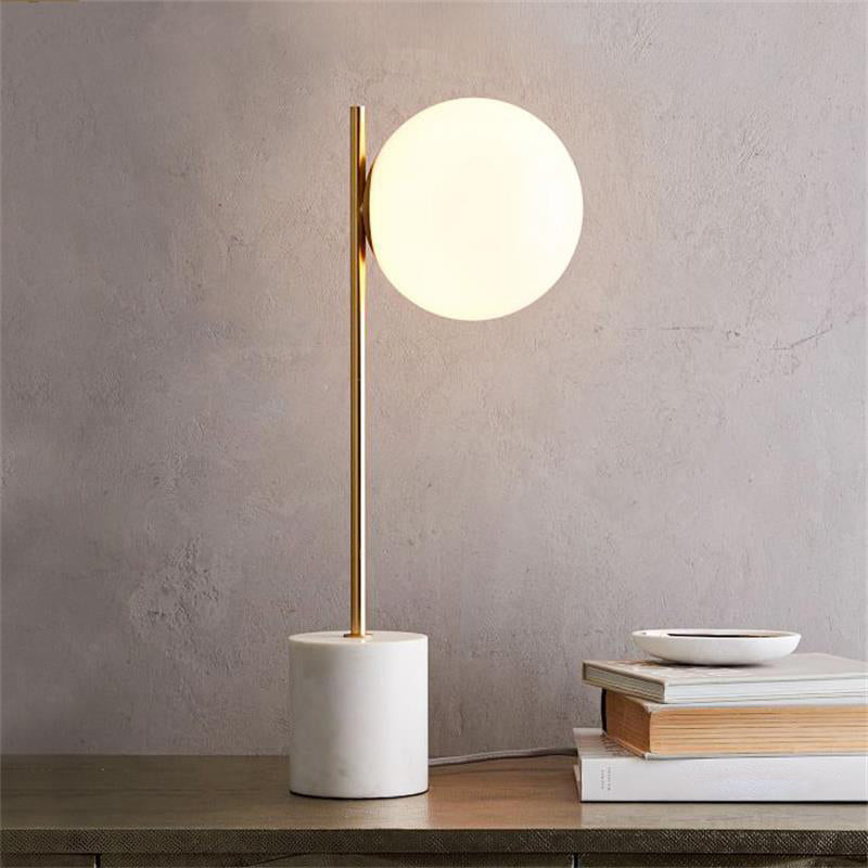 Moderne Weiße Tischlampe Mit Marmorsockel – Elegantes Licht Für Ihr Zuhause 4