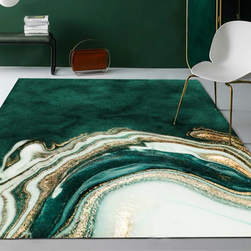 Moderner Grüner Schlafzimmerteppich – Eleganz Für Jeden Raum 0