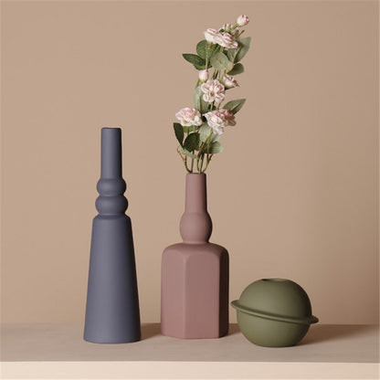 Mori Geformte Keramikvase – Stilvolle Eleganz Für Zierliche Blüten 4