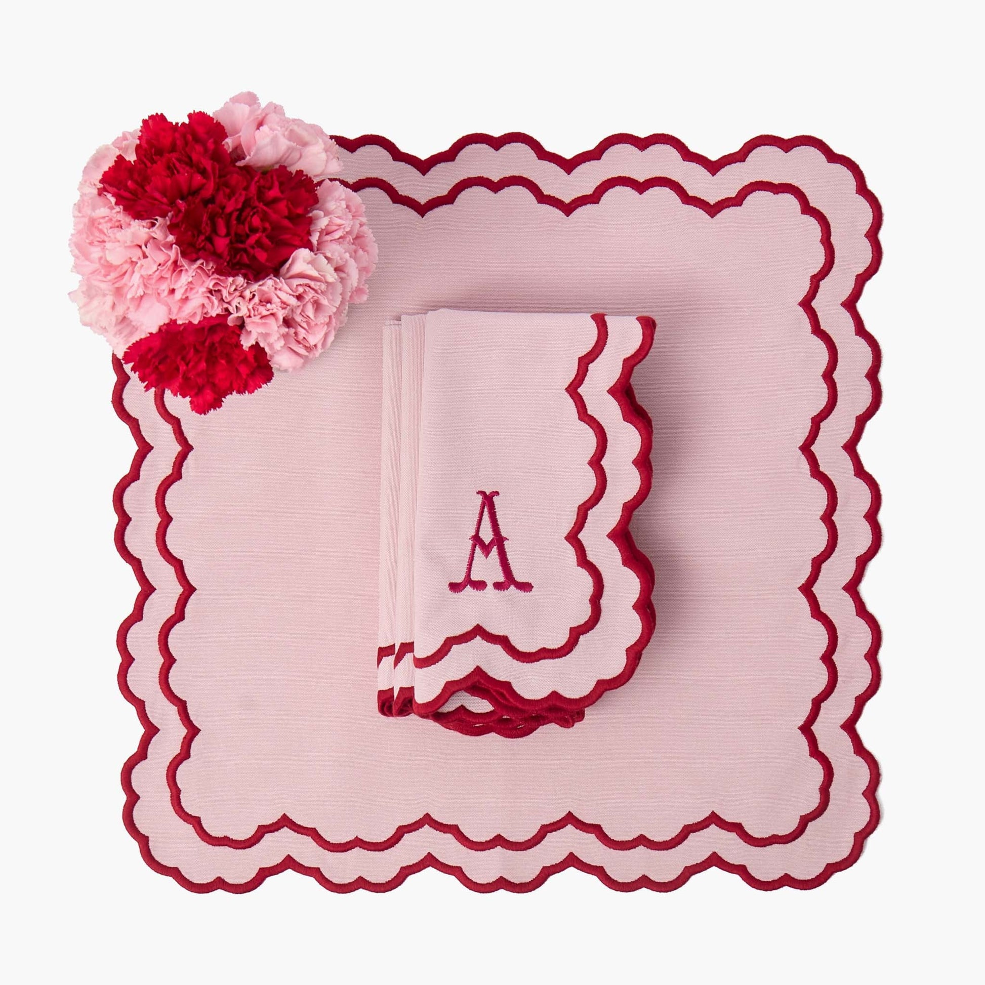 Mrs. Alice Servietten Set Pink Rot – Elegante Akzente Für Romantische Anlässe 0