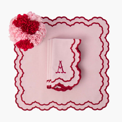 Mrs. Alice Servietten Set Pink Rot – Elegante Akzente Für Romantische Anlässe 0