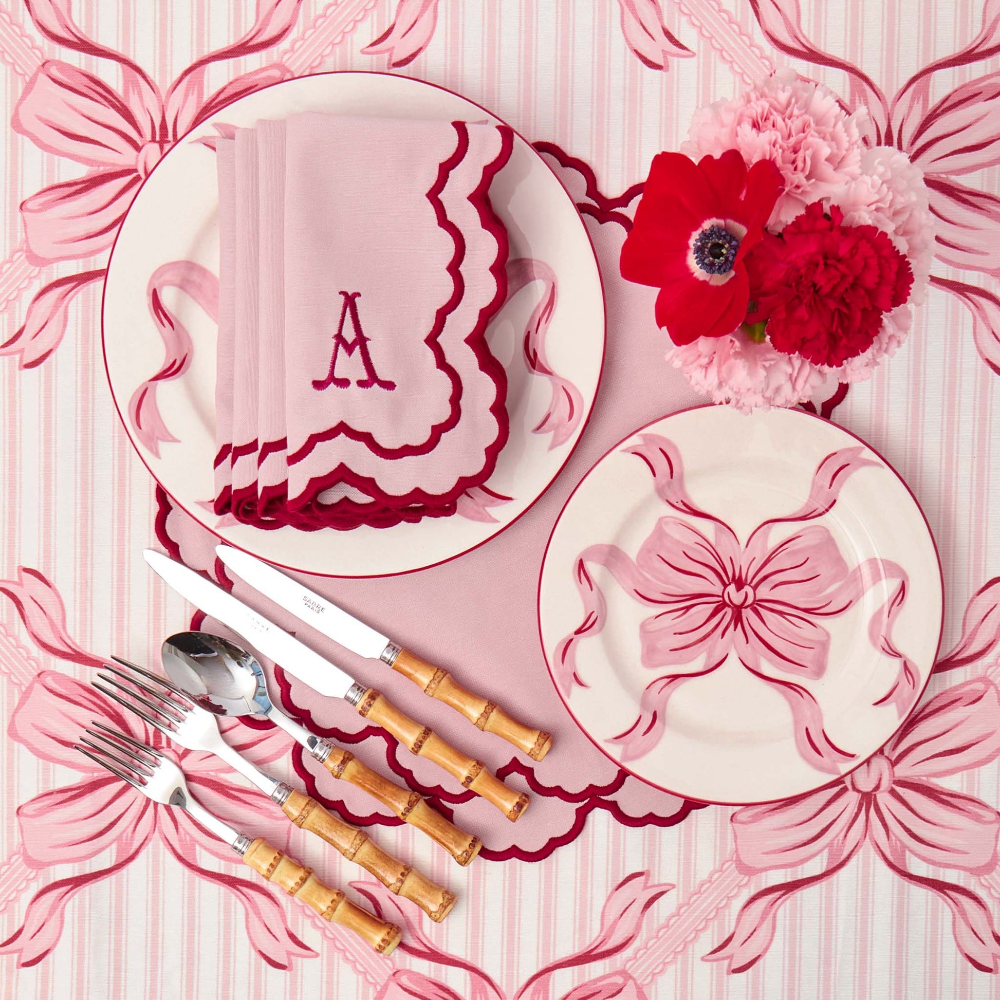 Mrs. Alice Servietten Set Pink Rot – Elegante Akzente Für Romantische Anlässe 3