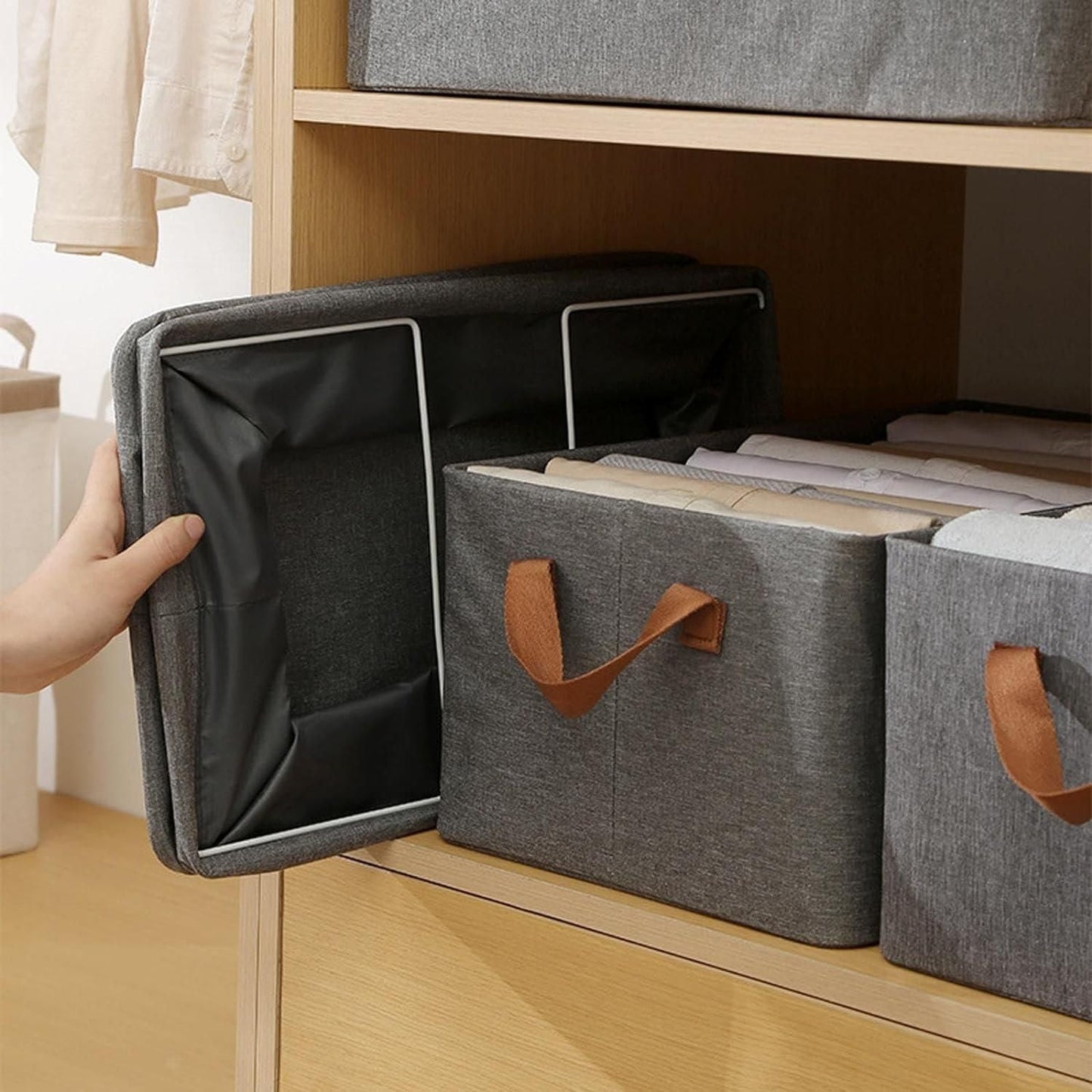 Multifunktionaler Falt-Kleiderschrank Beige – Praktische Aufbewahrung Für Ihre Kleidung 2