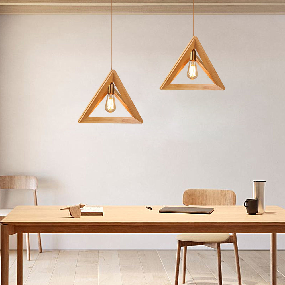 **NORDICFRAME HÄNGELAMPE MIT HOLZRAHMEN** – Stilvolles Geometrisches Design für Ihr Zuhause 0
