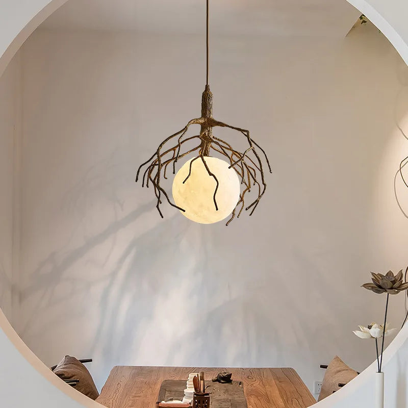 **Nordische Baum Retro Mond Pendelleuchte – Stilvolles Licht für Ihr Zuhause** 4