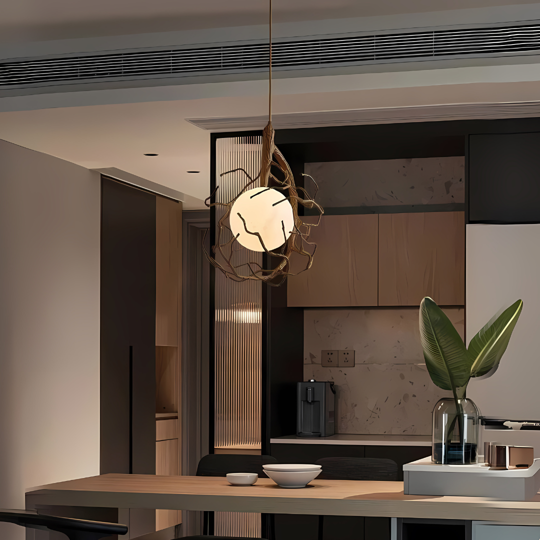**Nordische Baum Retro Mond Pendelleuchte – Stilvolles Licht für Ihr Zuhause** 7