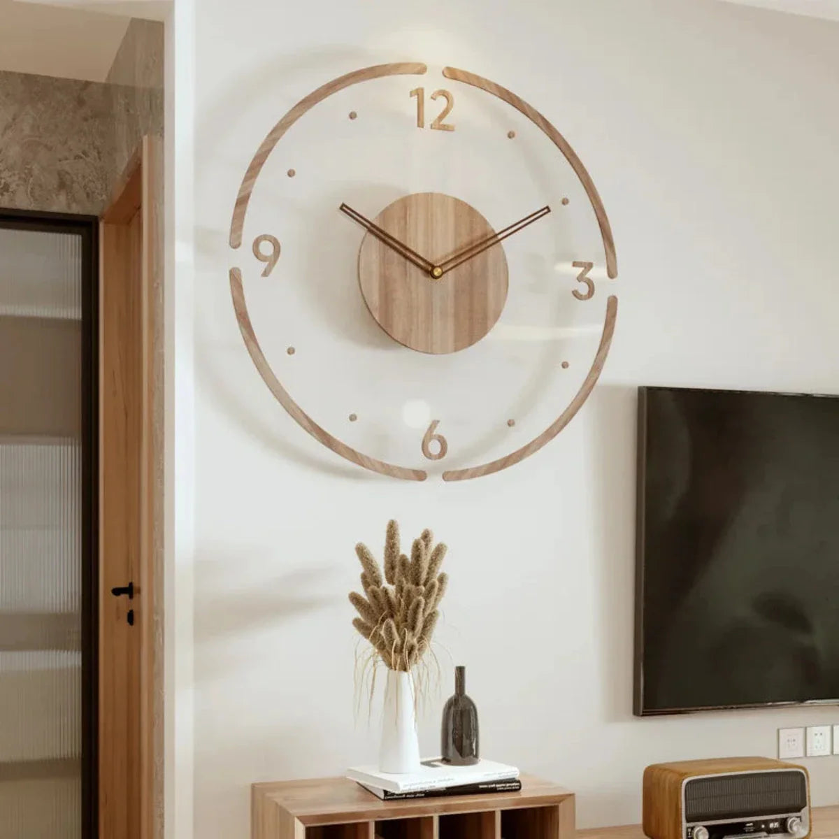 Nordische Glas Wanduhr Yara – Stilvolles Design Für Ruhige Momente 0