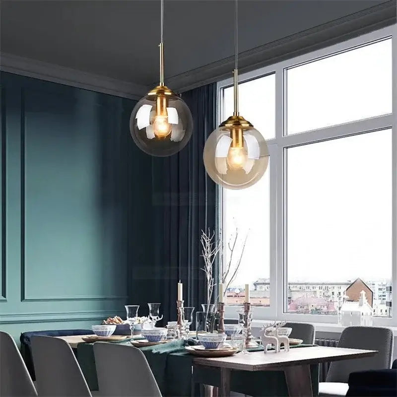 Nordische Moderne Hängelampe Glaskugel – Elegante Atmosphäre Für Esszimmer 3