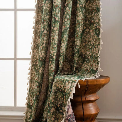 Noveau Ditsy Blumenvorhang Mit Quasten – Vintage-Charme Für Ihr Zuhause 5