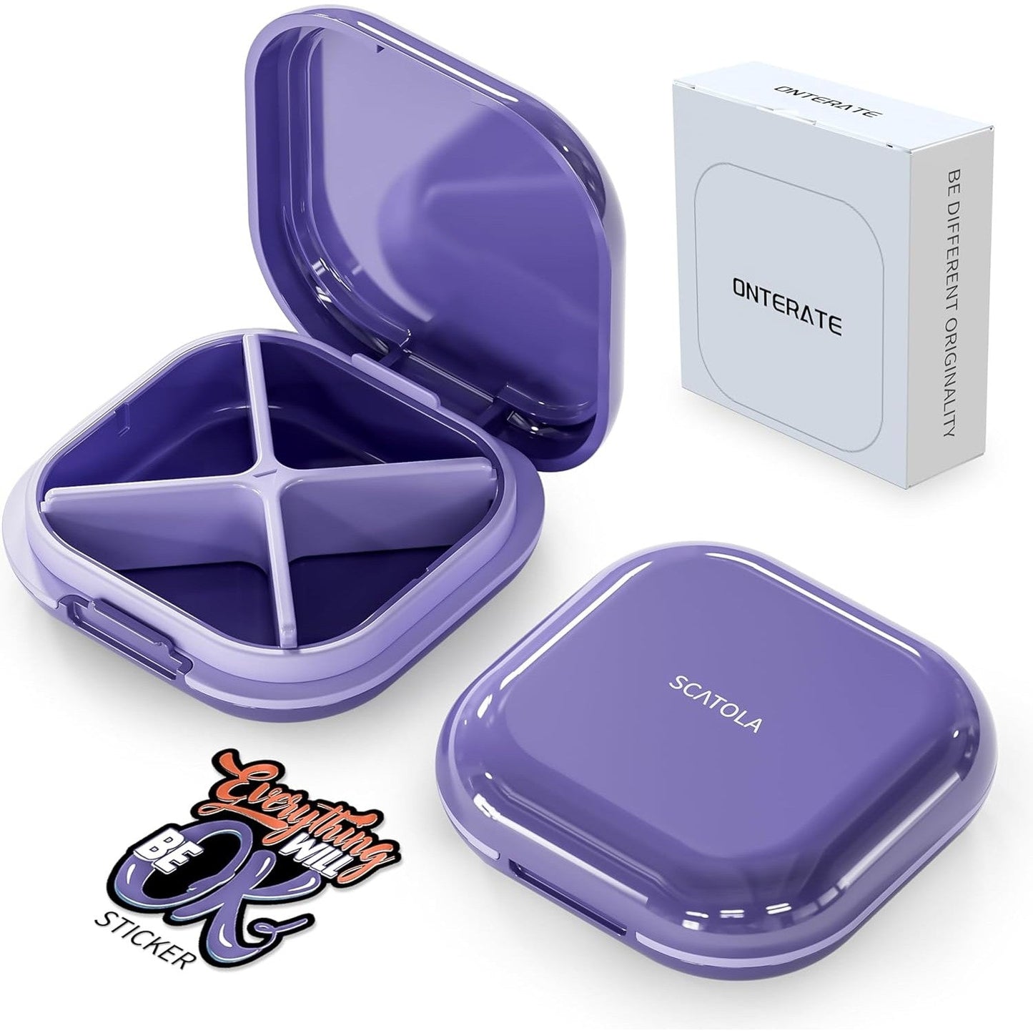 ONTERATE Tablettenbox Reise-Organizer – Praktische Aufbewahrung Für Medikamente 3
