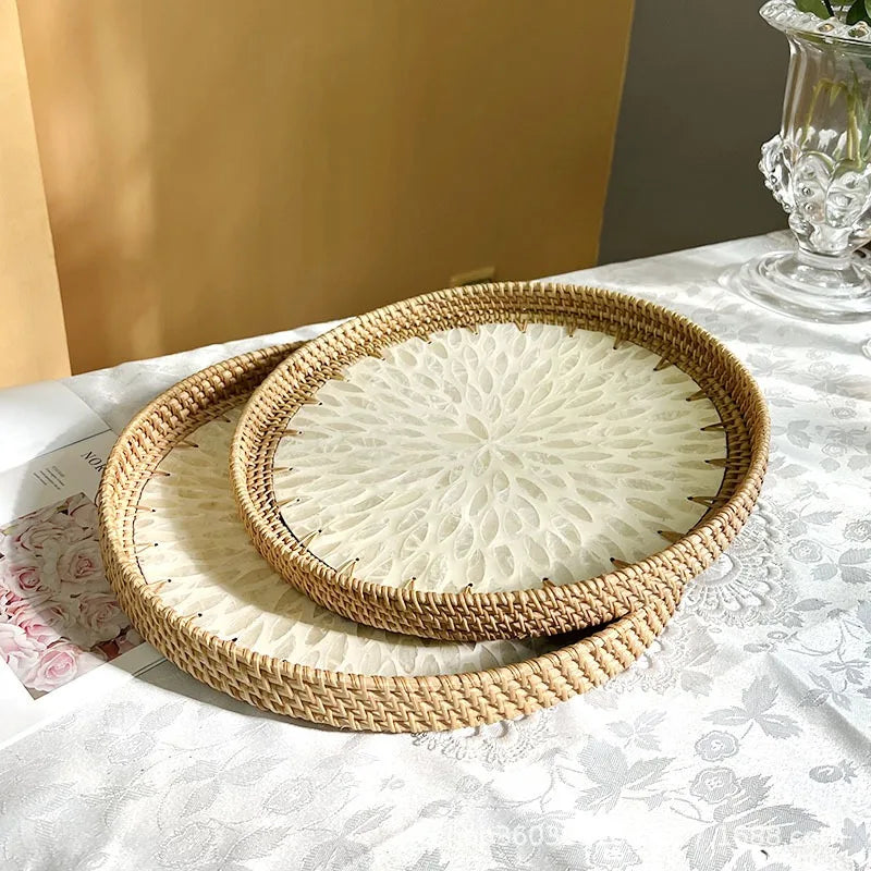 Obstkorb-Tablett Aus Lotusblatt-Rattan – Rustikale Eleganz Für Ihre Küche 2