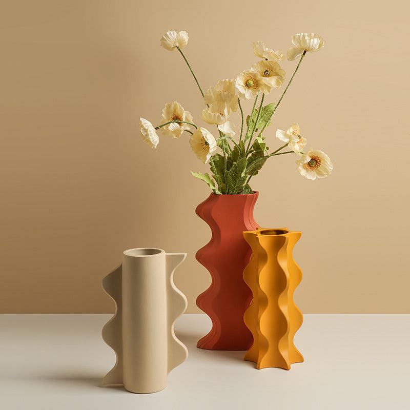 Optik-Keramikvase Muschelmuster – Stilvolles Wohnaccessoire Für Jeden Raum 1