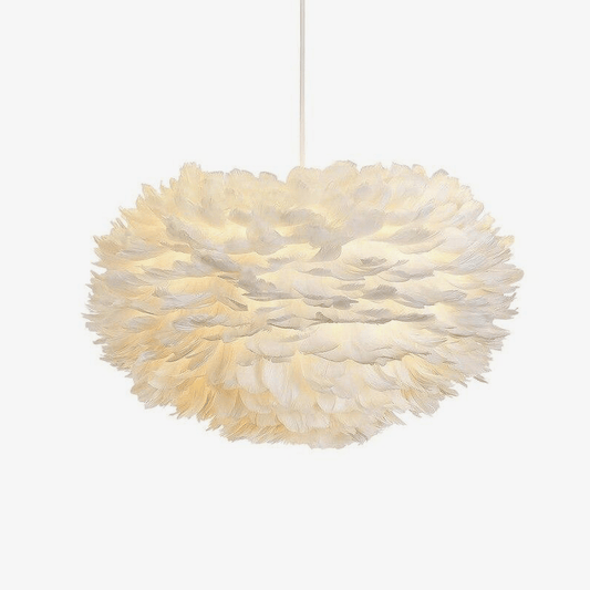 Ovale Feder-Pendelleuchte „Vater“ – Stilvolles Design für Einladendes Ambiente 0