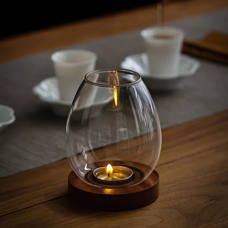 Ovaler Teelichthalter Aus Klarem Glas – Elegante Stimmung Für Ihr Zuhause 0