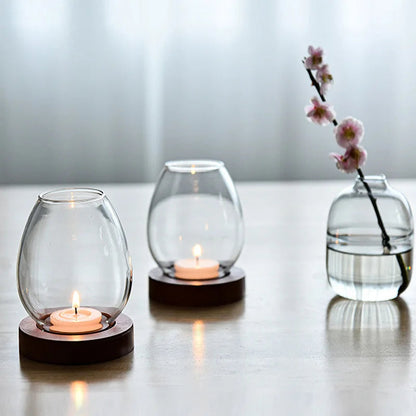 Ovaler Teelichthalter Aus Klarem Glas – Elegante Stimmung Für Ihr Zuhause 1