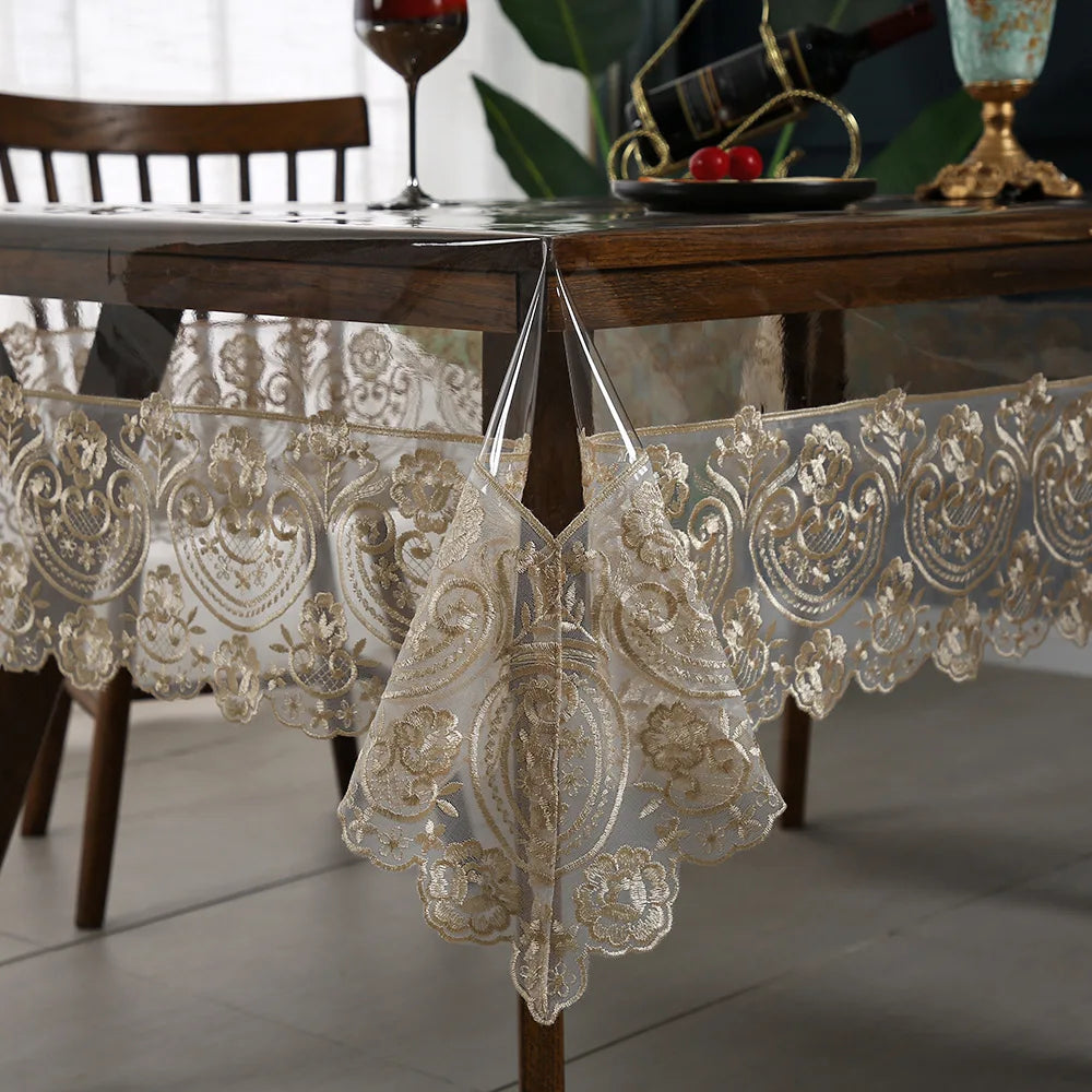 PVC-Tischdecke Mit Spitze – Elegante Schutzlösung Für Jedes Fest 1