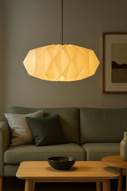 Papierlampenschirm Anhänger Licht – Stilvolle Origami-Beleuchtung für Einladende Räume 1