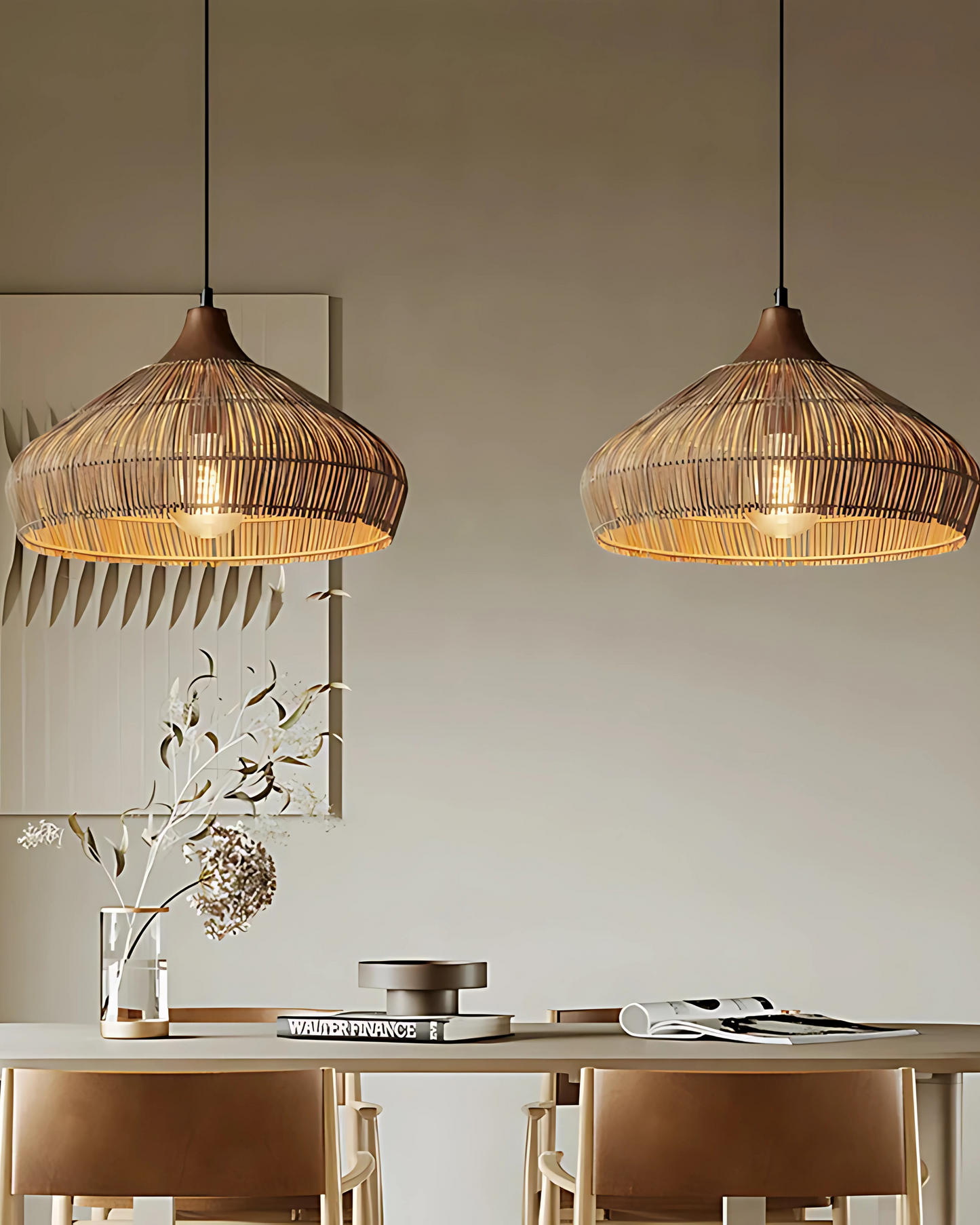 Pendelleuchte Rattan Japandi - Modernes Lichtdesign