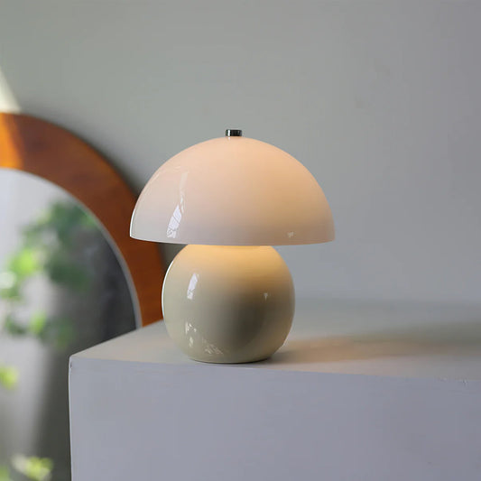 Pilz-Keramik-Tischlampe – Stilvolles Licht Ohne Kabel 0