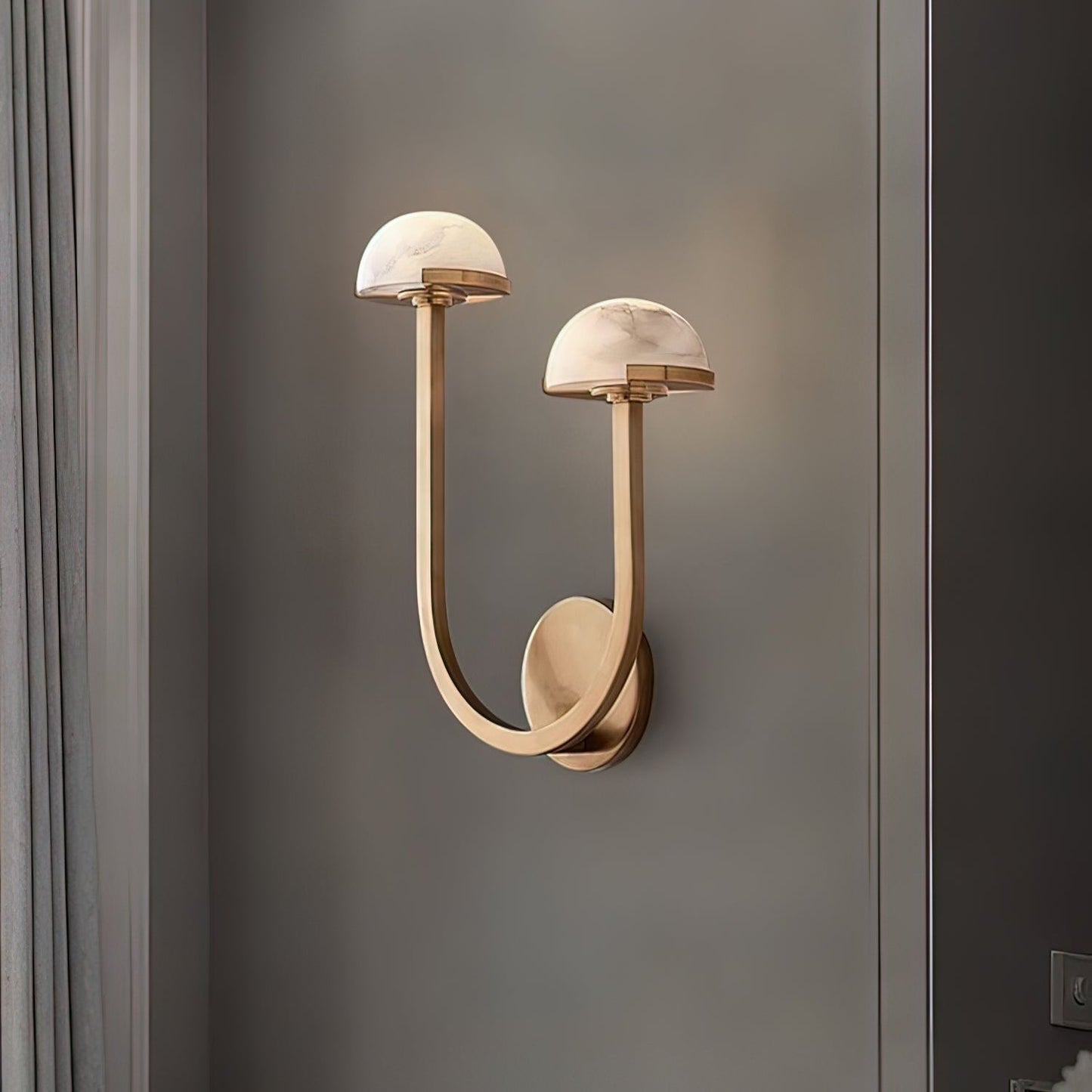 **Pilz Alabaster Wandlampe – Elegantes Design mit Sanftem Licht** 1