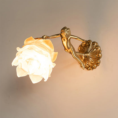 Putti Statuetten Brass Wandlampe – Elegante Lichtquelle Für Stilvolles Ambiente 0