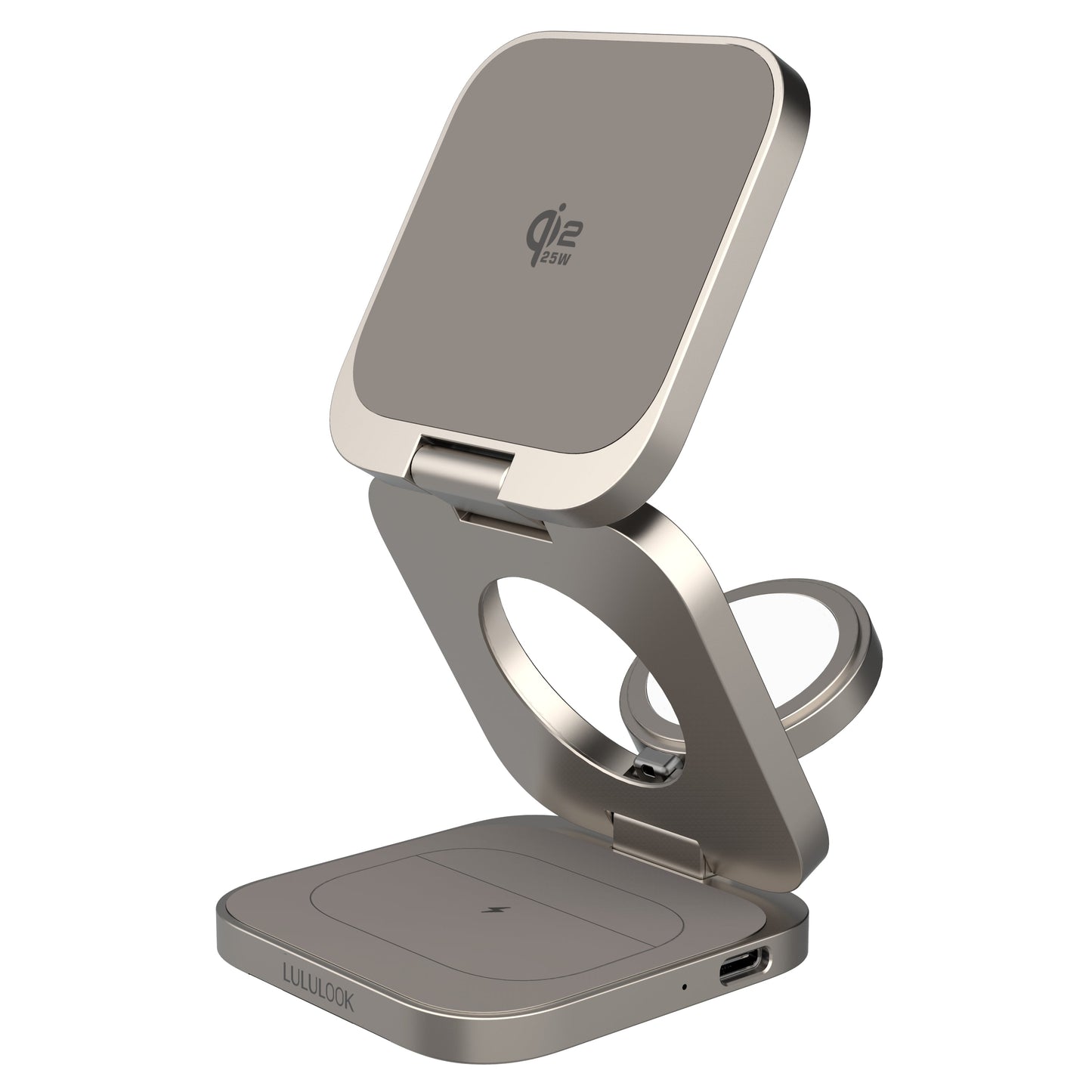 **Qi2.2 25W Aluminium 3-in-1 Ladestation – Schnelles Kabelloses Laden für Apple Geräte** 2